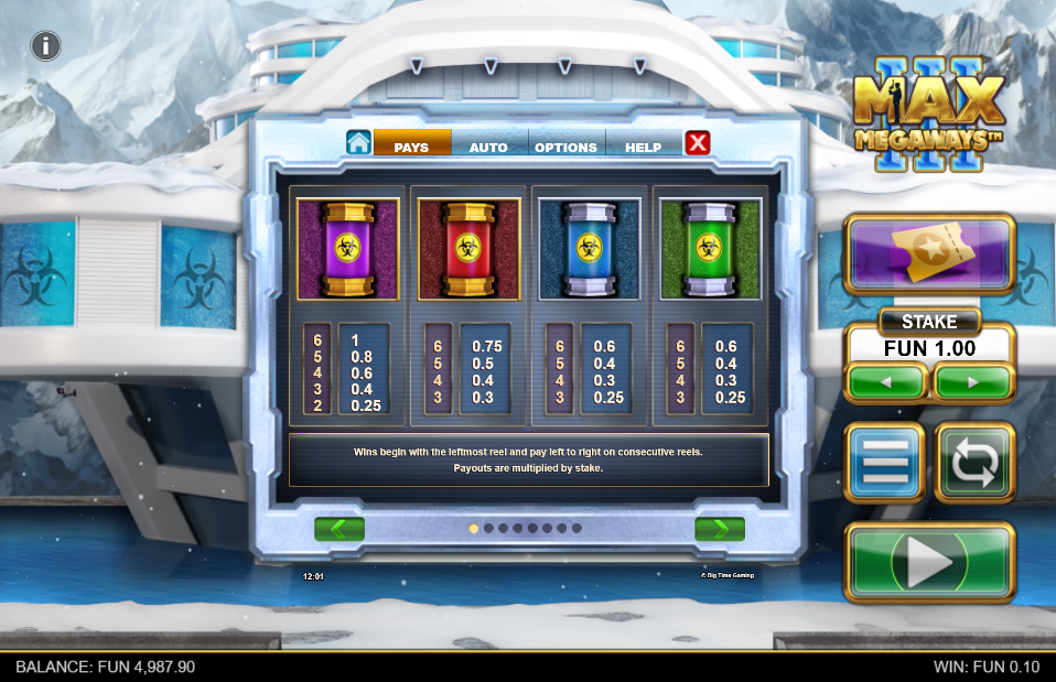 Max Megaways 3 Symbols Payout Value