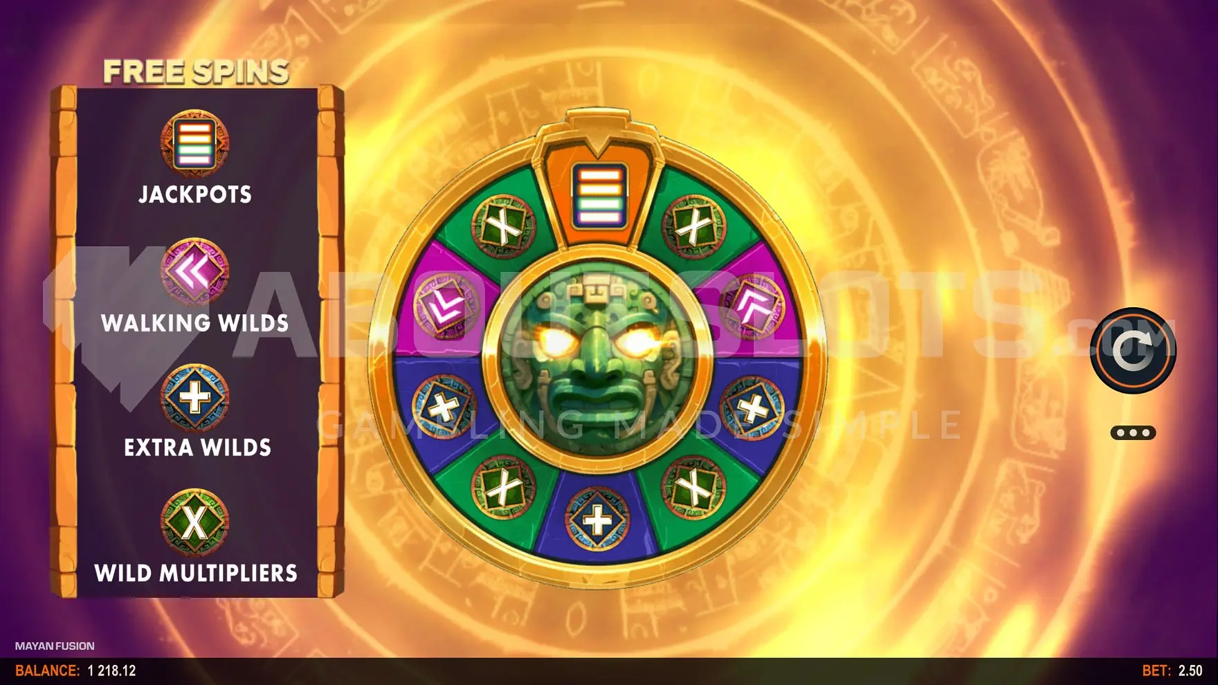 Mayan Fusion Bonus Round
