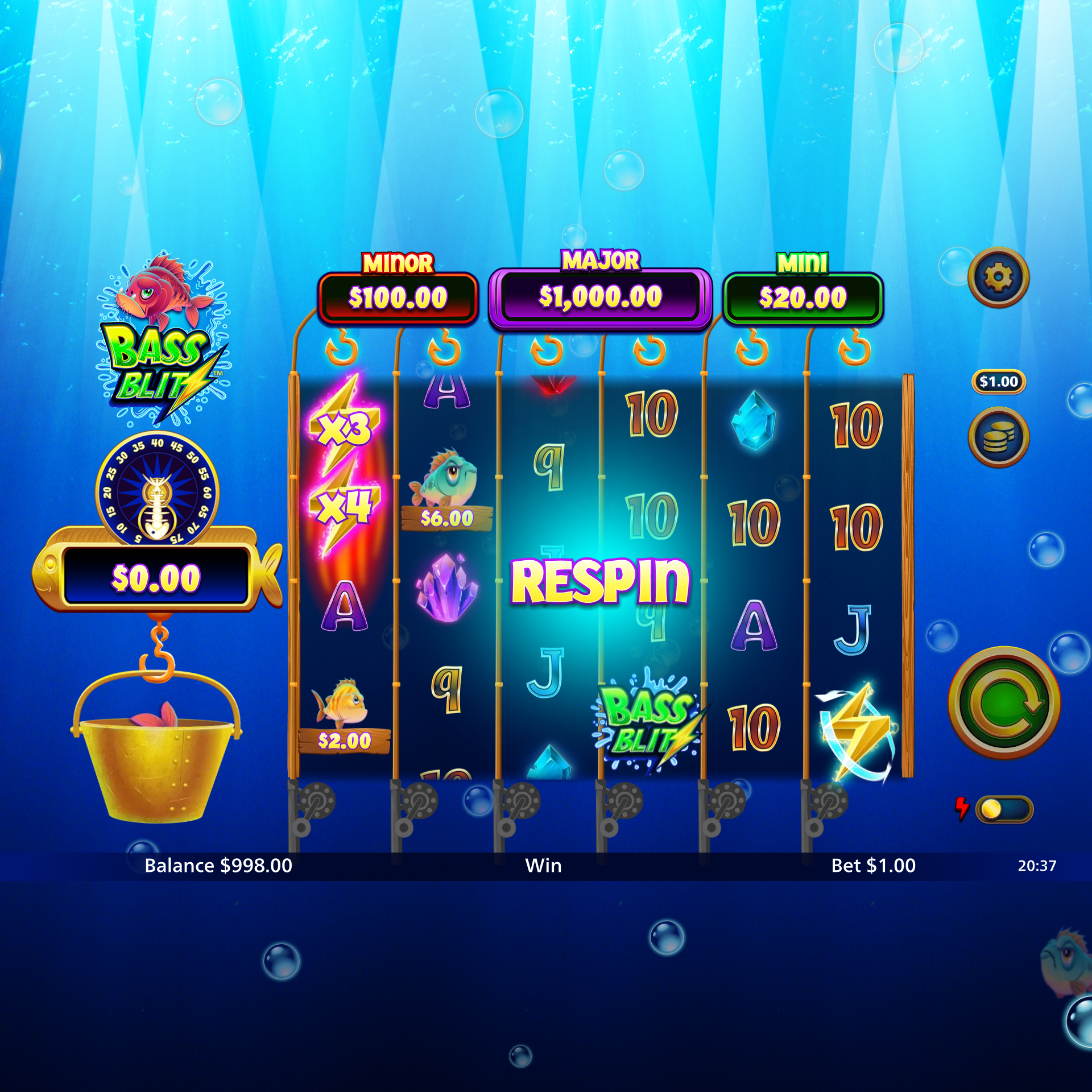 Bass Blitz Respin Feature