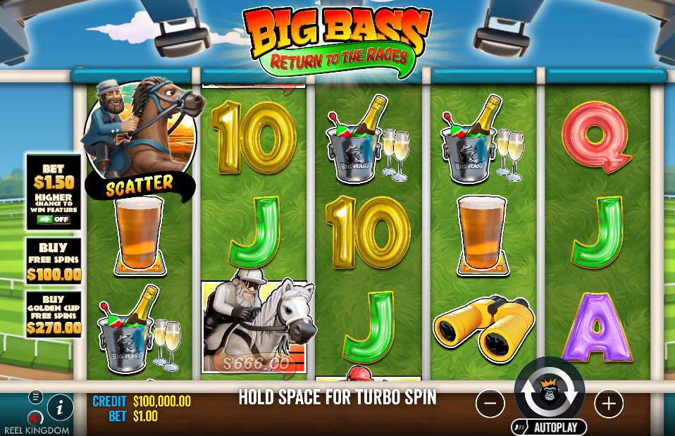 Big Bass Return to the Races Base Game