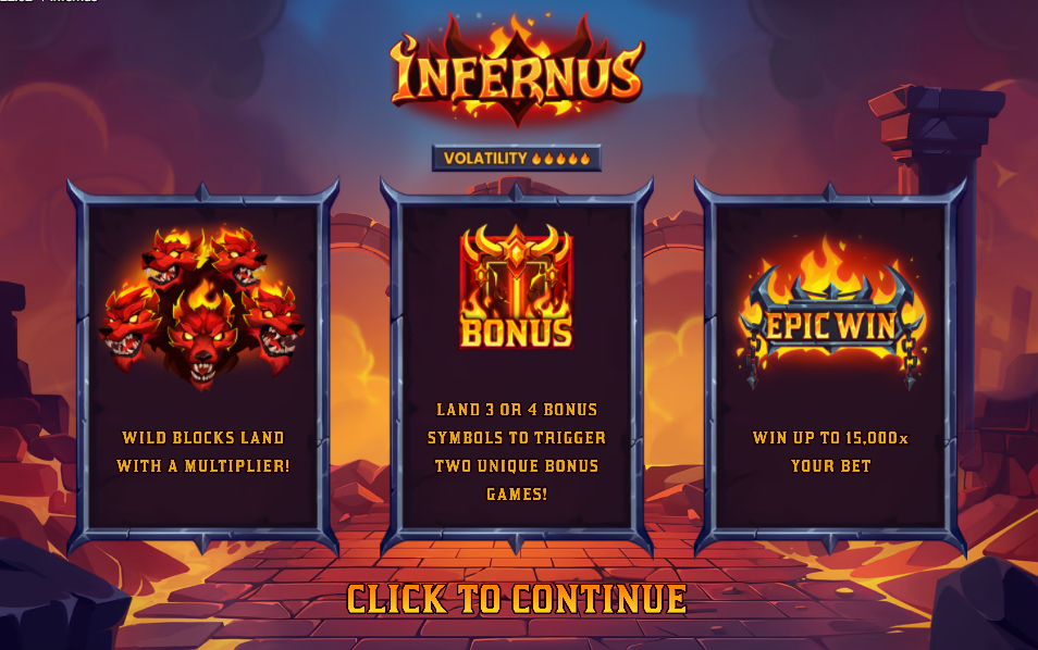 Infernus Welcome Page