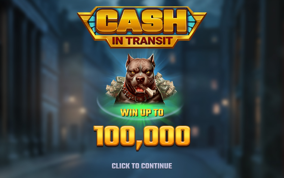 Cash in Transit Welcome Page