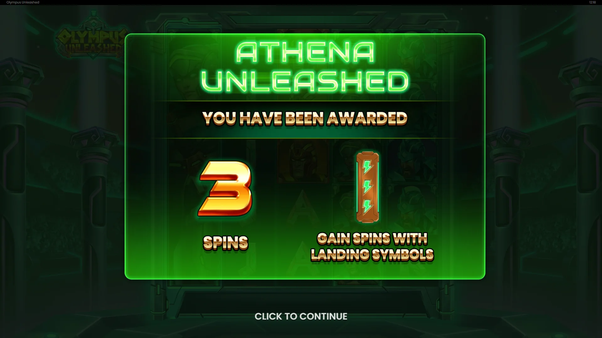 Olympus Unleashed Free Spins