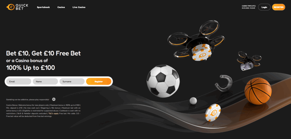 QuickBet Homepage