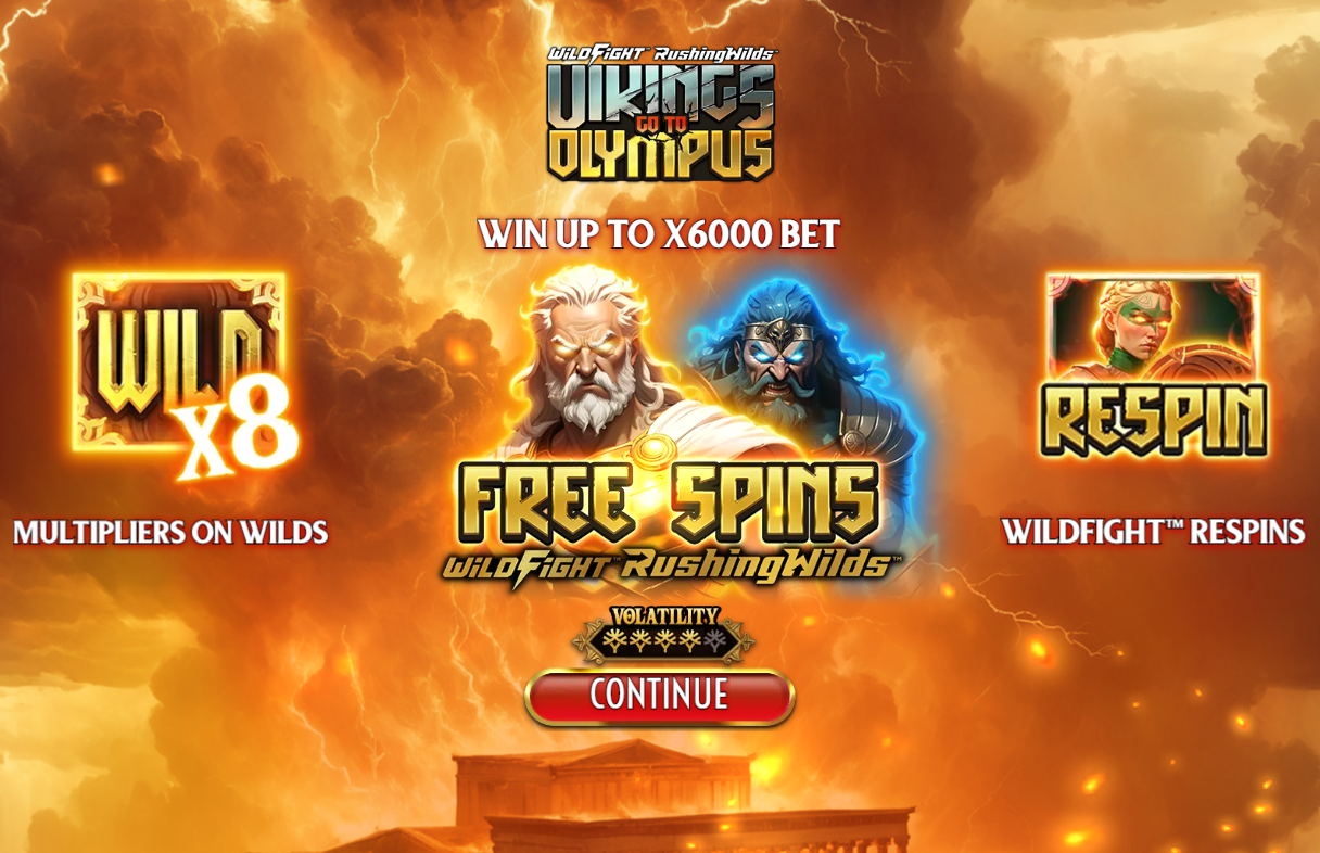 Vikings Go To Olympus Welcome Page