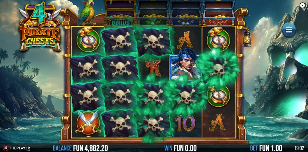 4 Pirate Chests - Boompots Feature