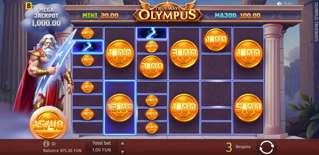 Olympus Trueways - Coin Respin Feature