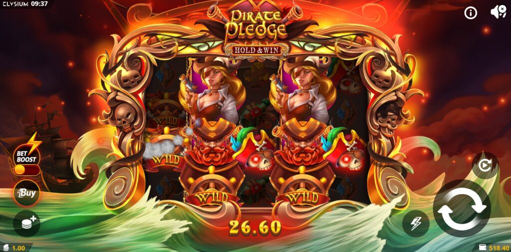Pirate Pledge Hold & Win - Expanding Wilds Feature