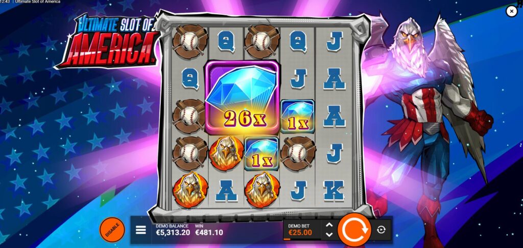 Ultimate Slot of America - Cluster Gem feature