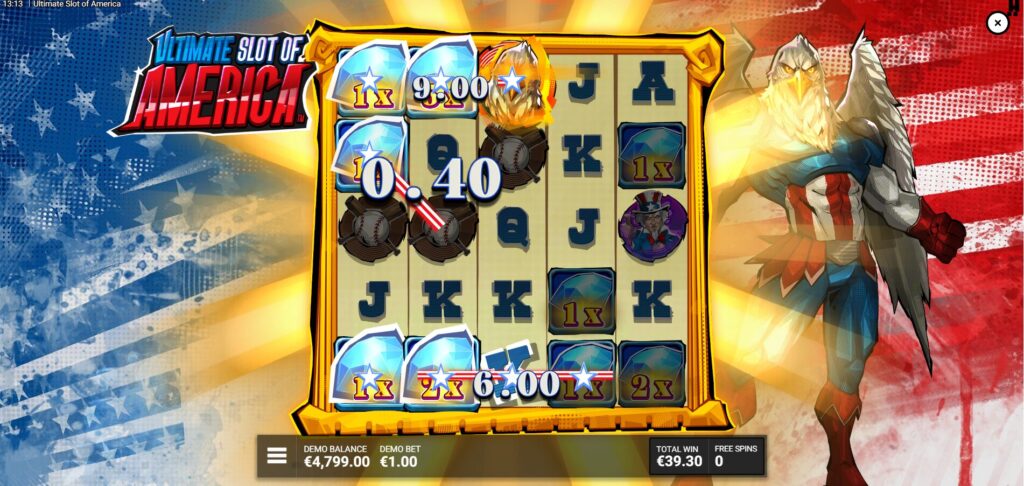 Ultimate Slot of America - Red, White, Bling Free Spins
