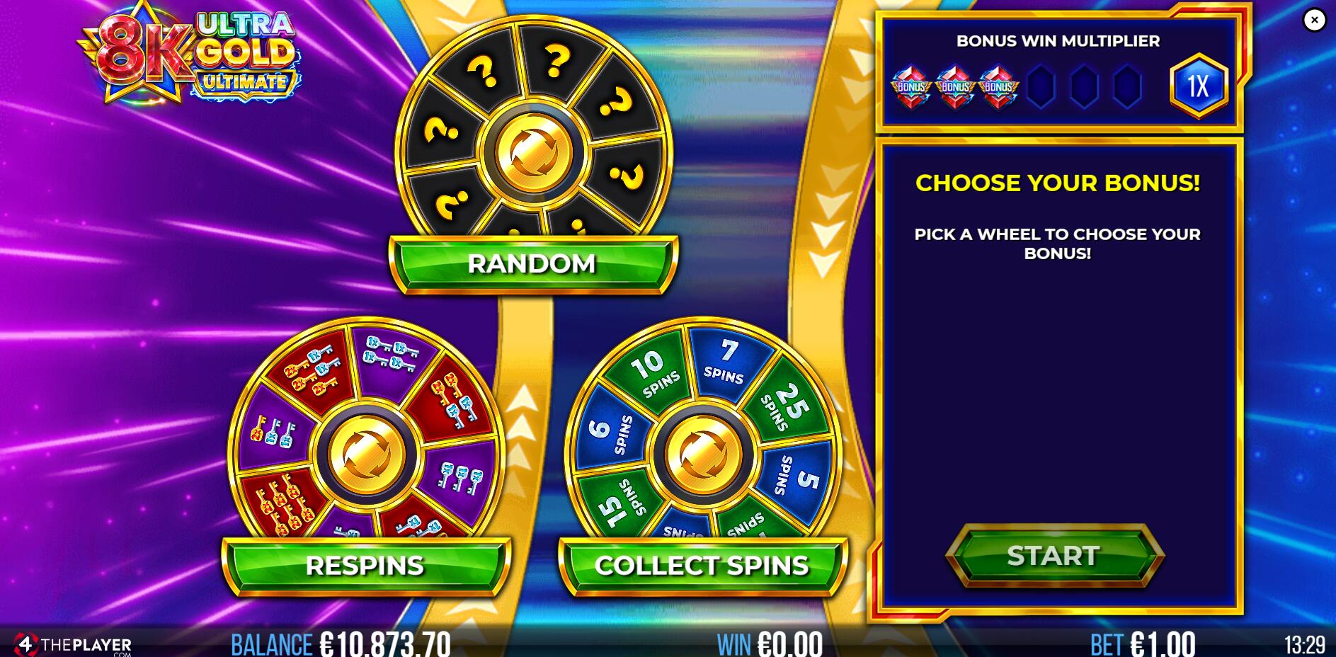 8K Ultra Gold Ultimate Bonus Choice