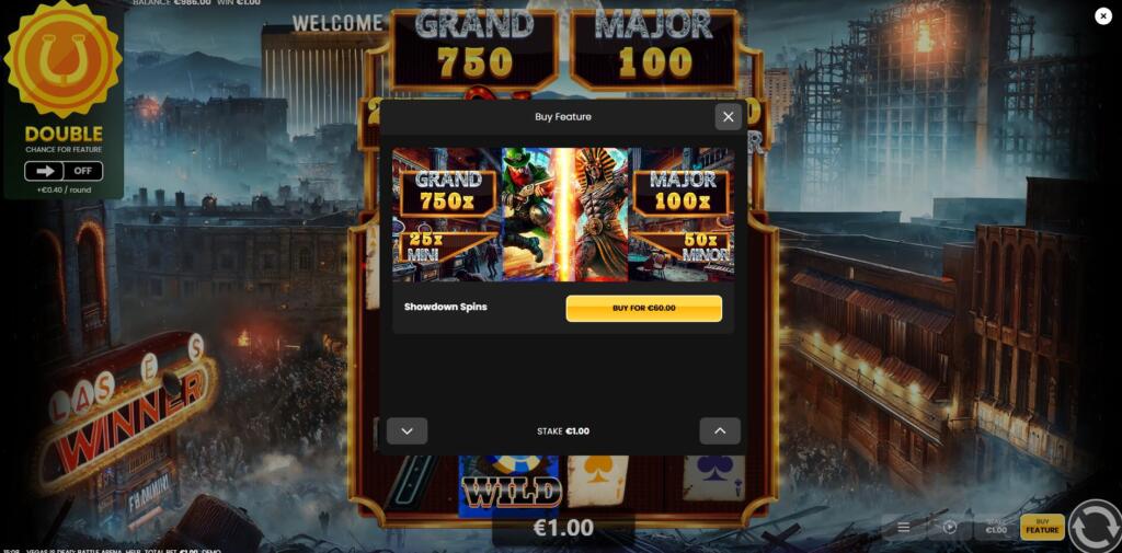 Activate The Showdown Spins Mode For 60x Your Current Bet