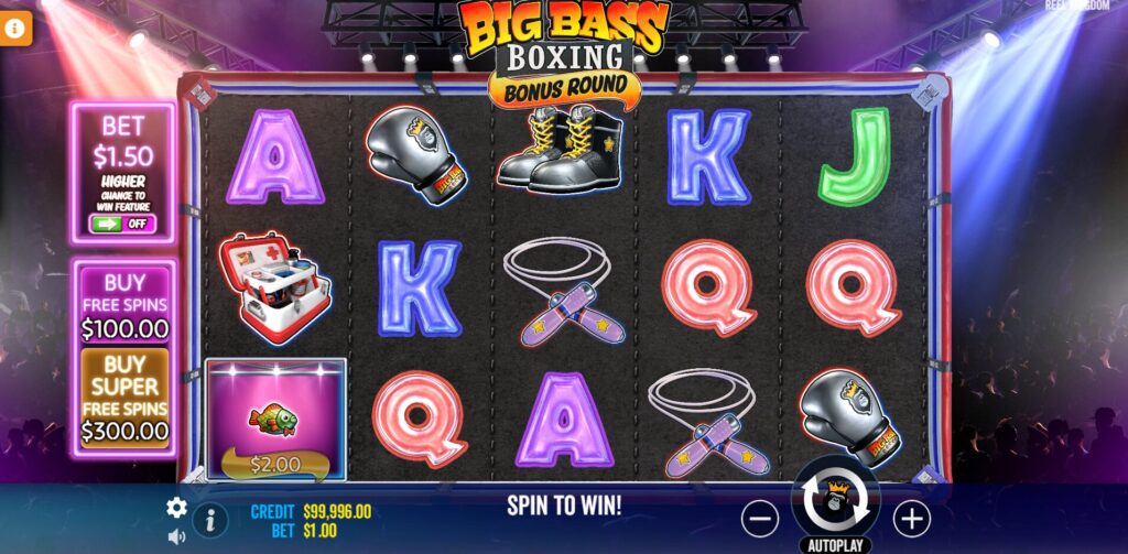 Big Bass Boxing Bonus Round - Base Game