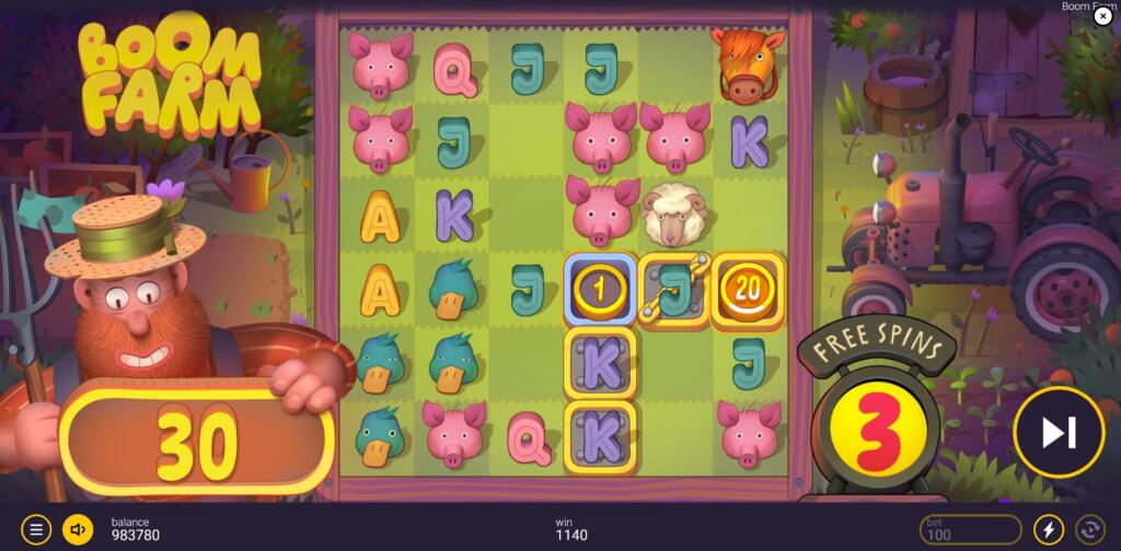 Boom Farm Boosted Free Spins
