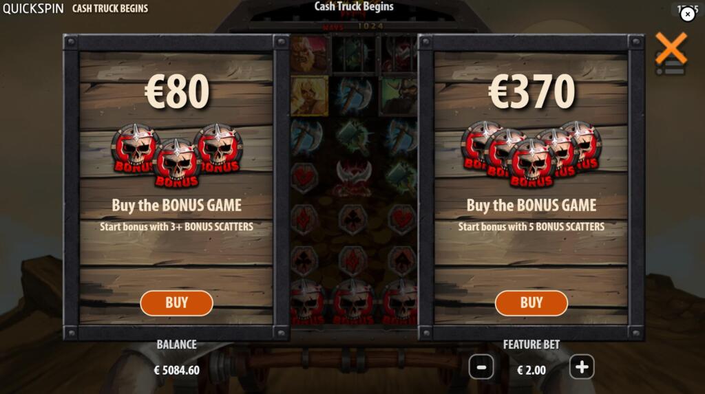 Cash Truck Begins Bonus Buy