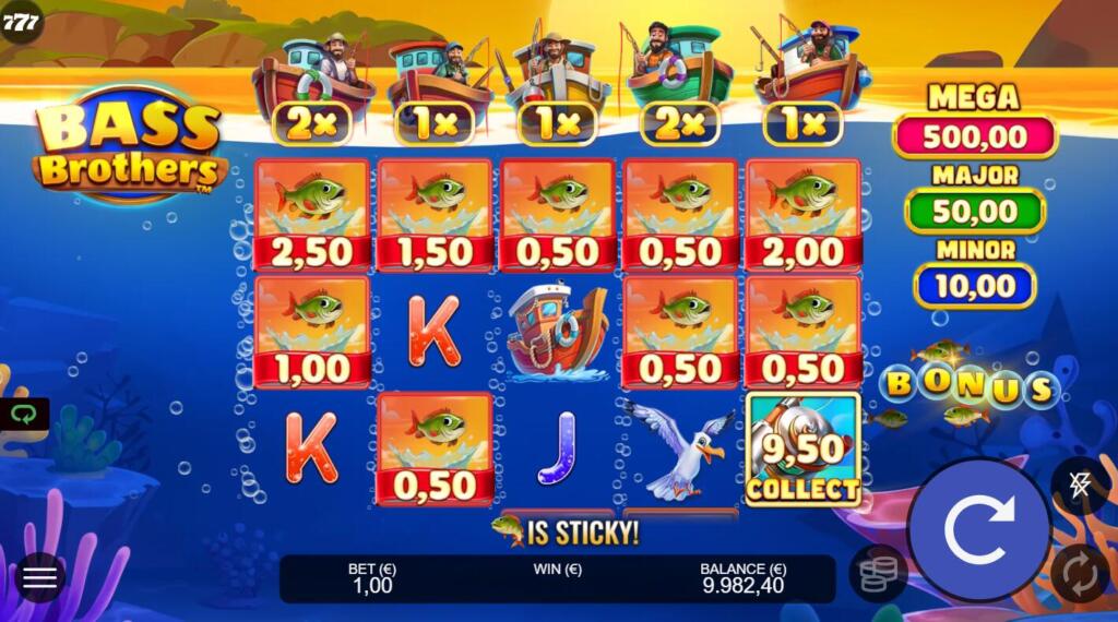 Cash and Jackpot values are applied when a Collect symbol lands on any reel
