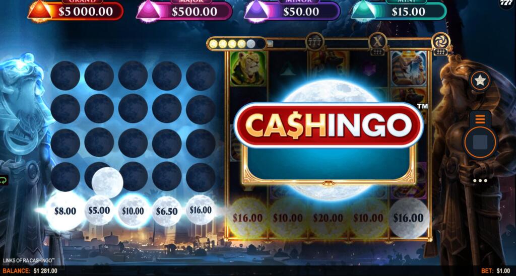 Cashingo Prizes are Awarded When a Horizontal, Vertical, or 4-Corner Line Has Formed on The Cashingo Grid