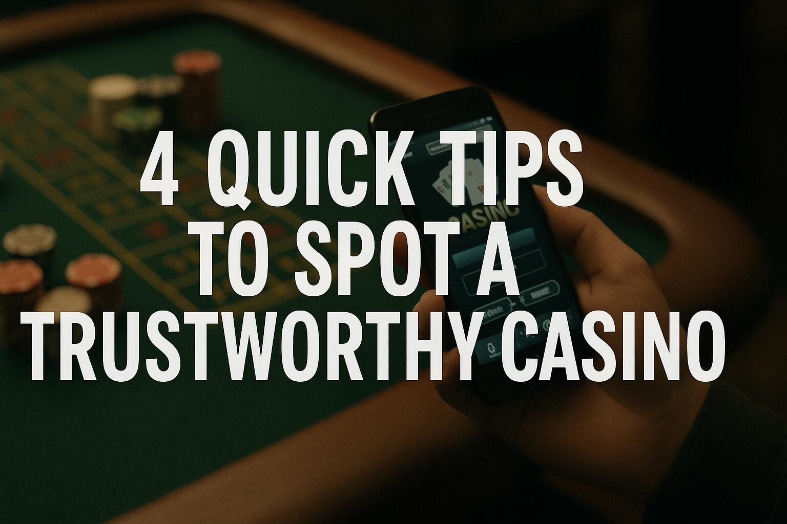 4 Quick Tips to Spot a Trustworthy Casino