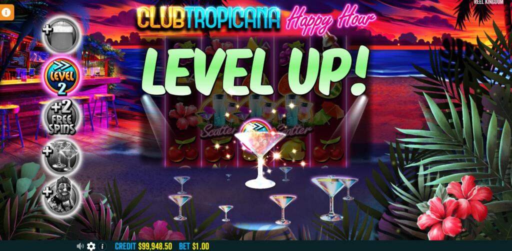 Club Tropicana Happy Hour Modifier Selection Feature