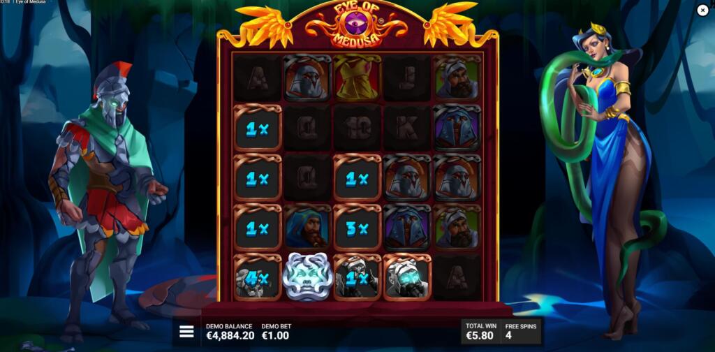 Eye of Medusa Snakes & Stones Free Spins