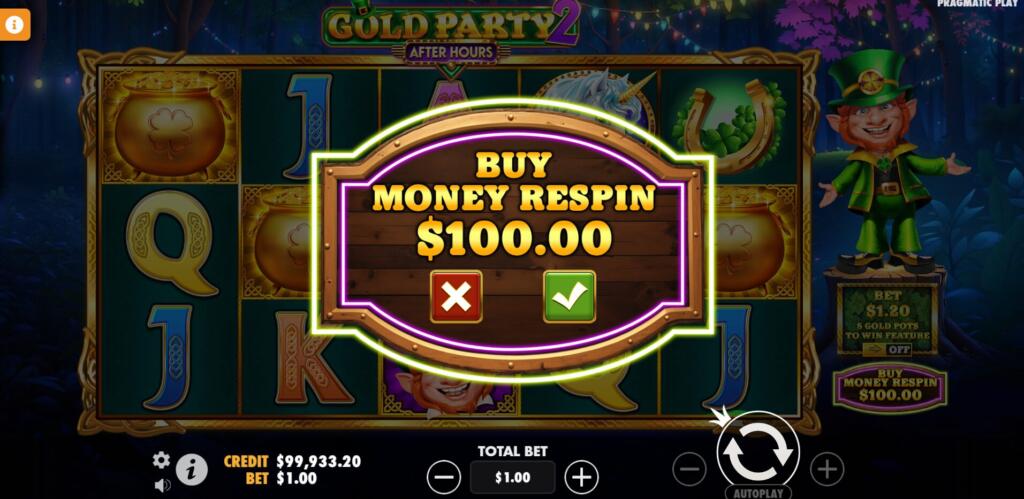 Gold Party 2 After Hours Bonus Buy Option