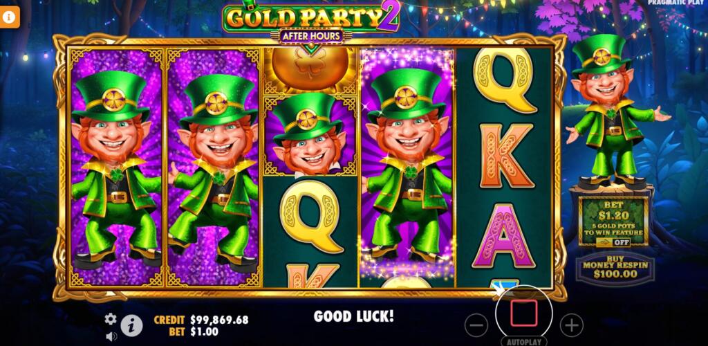 Landing a full stack of Leprechaun symbols on reel 1 will trigger the Copy Reels feature