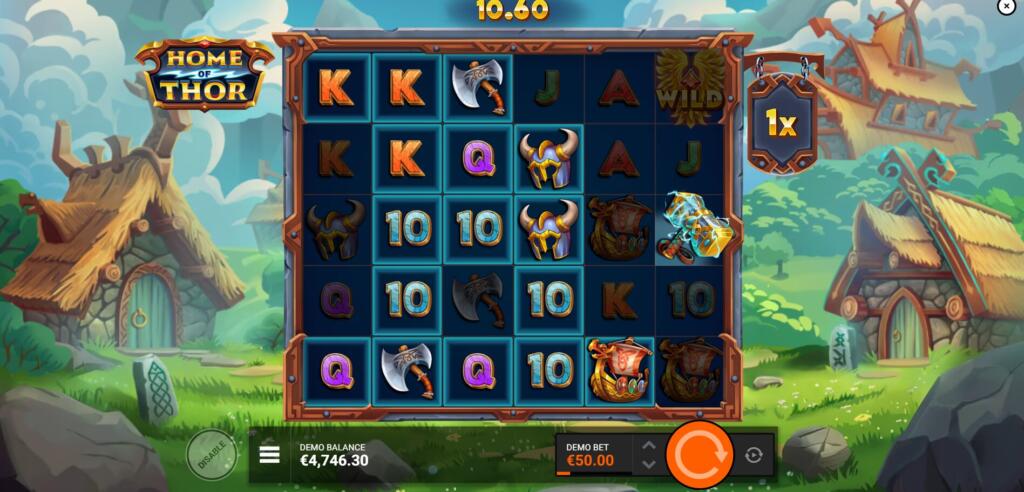 Only 1 Mjolnir symbol can land per spin and triggers after all win evaluations are complete