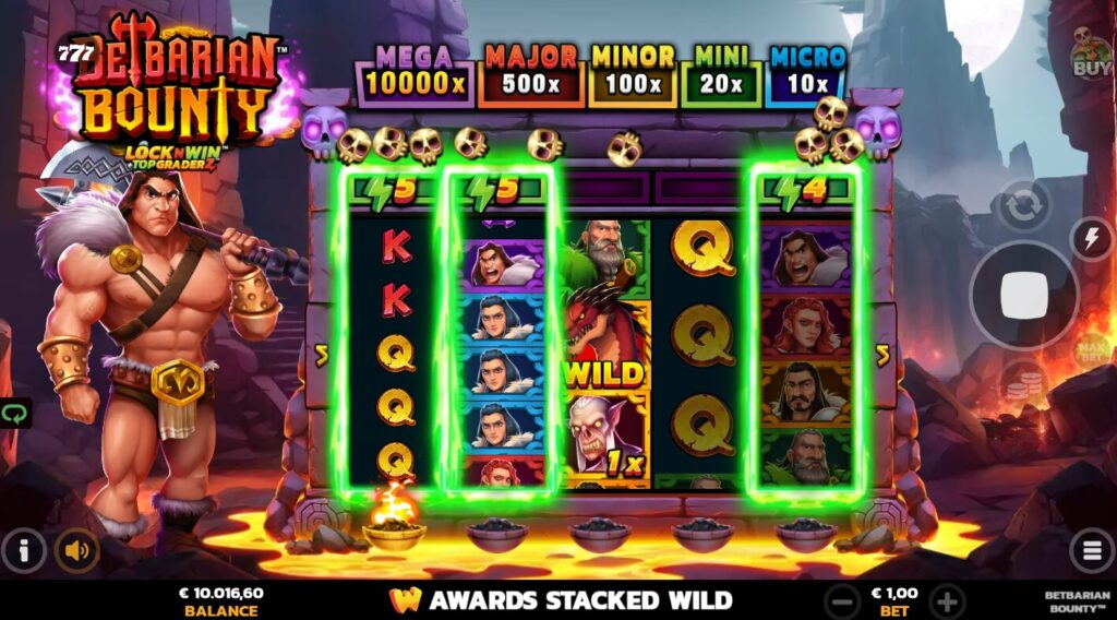 Split TopGraderz symbols will split the highlighted reels by the number displayed in the top row