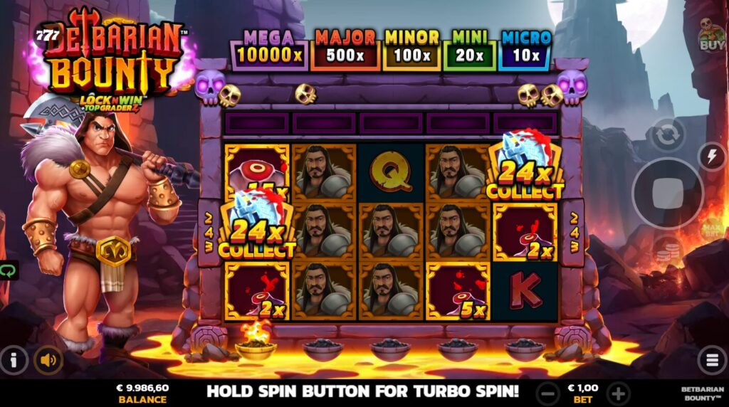 The sum total of all cash prizes is awarded when a collect symbol lands within the same spin