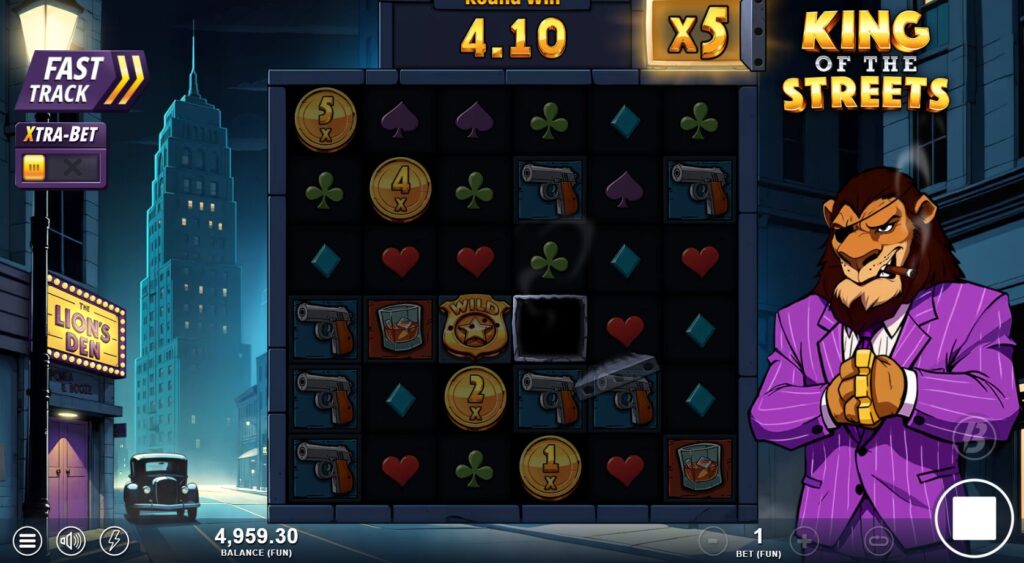The total win of a round can be multiplied by a Multiplier Chest between x2 and x500