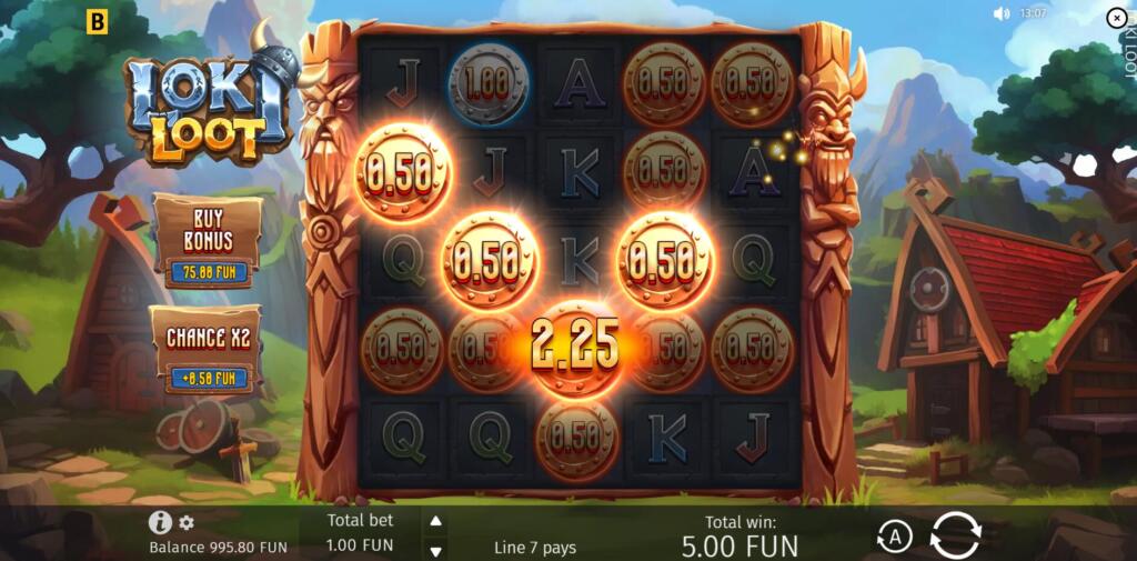 When 3 or more Coin symbols create a wining pay line, the total sum of their values is awarded
