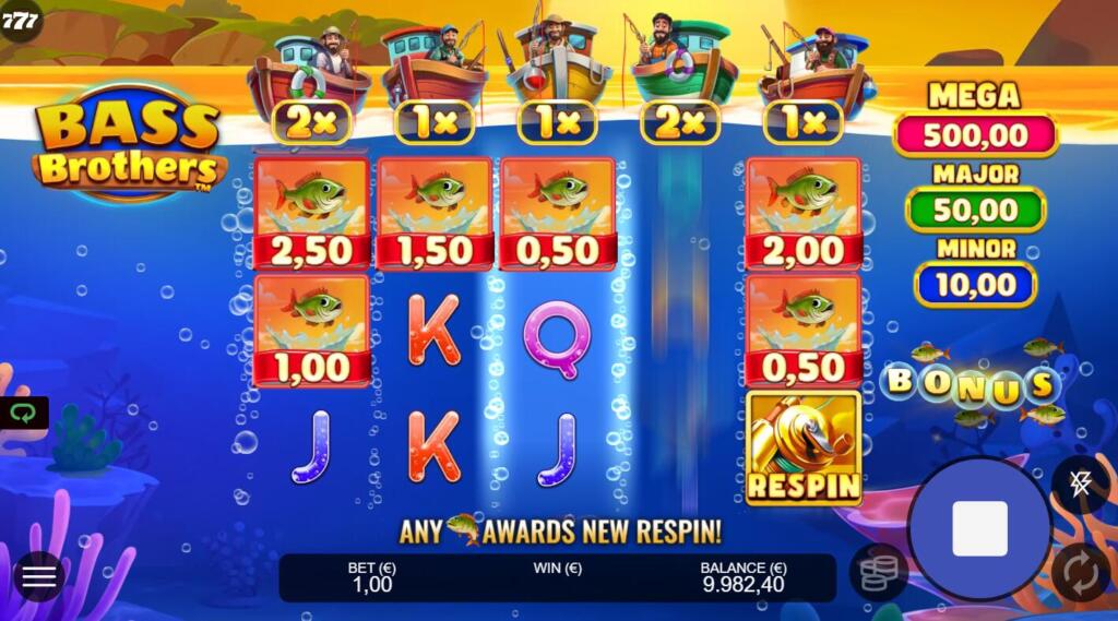 When the Respin Feature is active, it will hold all Cash & Jackpot symbols that land
