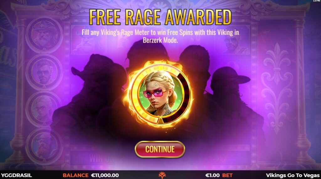 When you first load in the game, you will receive a 50% rage meter boost for 1 Viking character