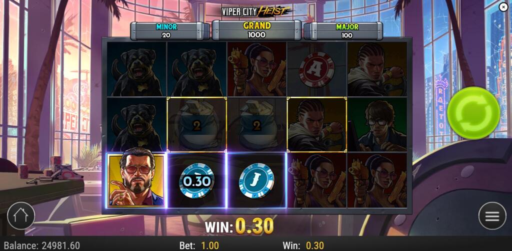 Wins occur when 3+ matching symbols land from left to right, starting from reel 1