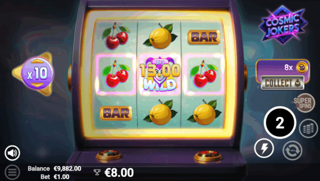 Free Spins Bonus Feature on cosmic jokers slot