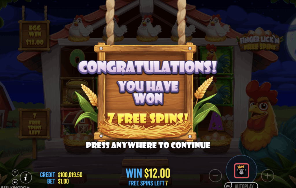 Finger Lick’n Free Spins