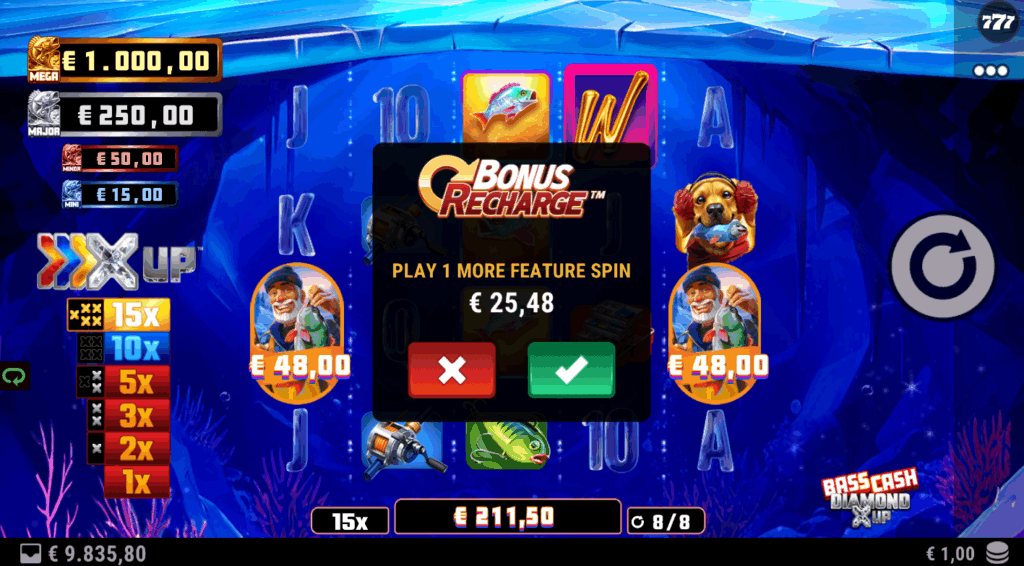 Bass Cash Diamond X UP Bonus Recharge
