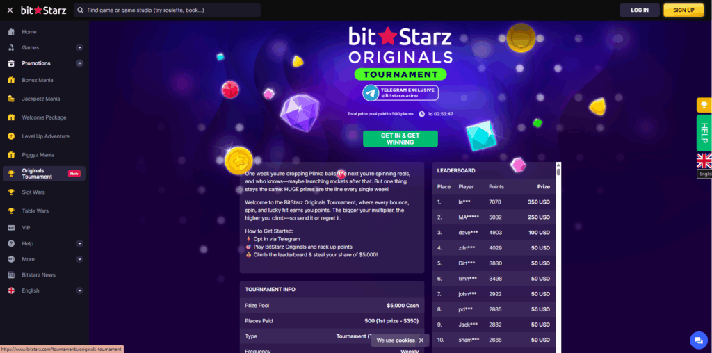 BitStarz Originals Tournament