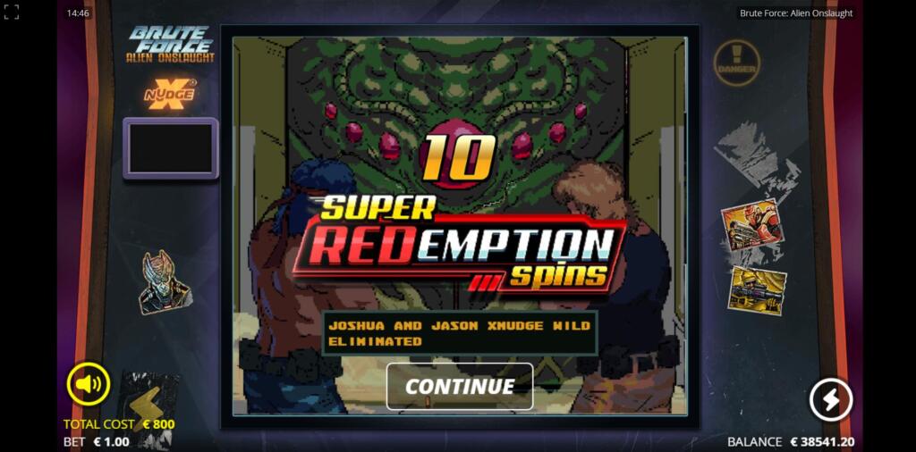 Brute Force Alien Onslaught Super REDemption Spins