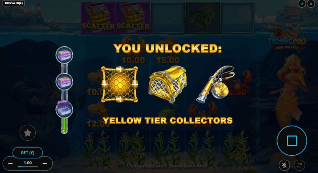 Collecting Scatter Symbols will Unlock New Progress Levels During Spins