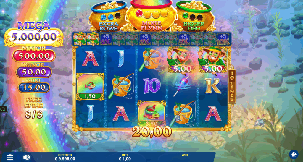 Fishin' Triple Pots of Gold Red Free Spins
