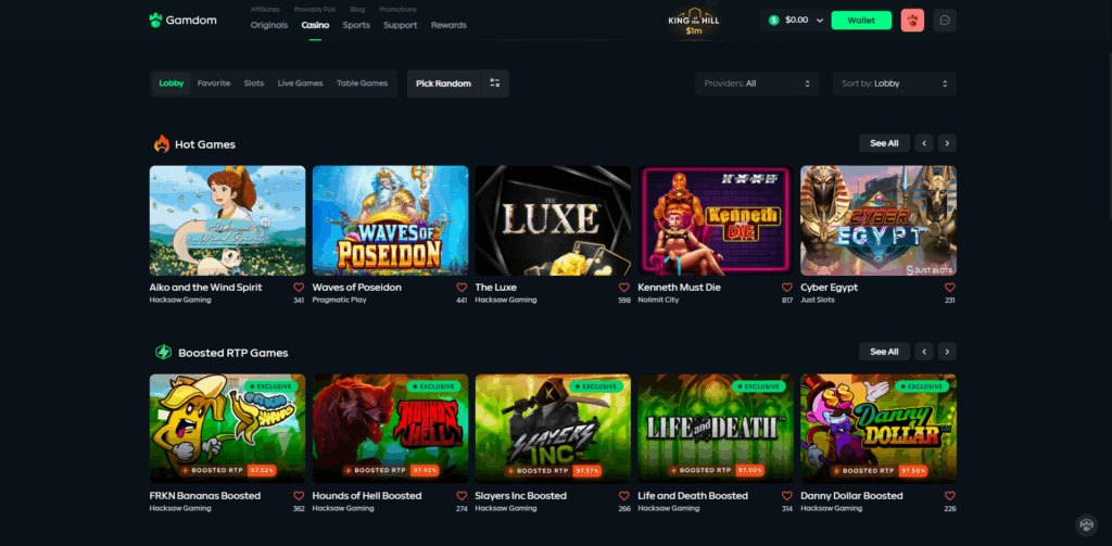 Gamdom Casino Slots