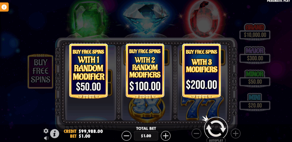 Gem Trio Bonus Buy Options