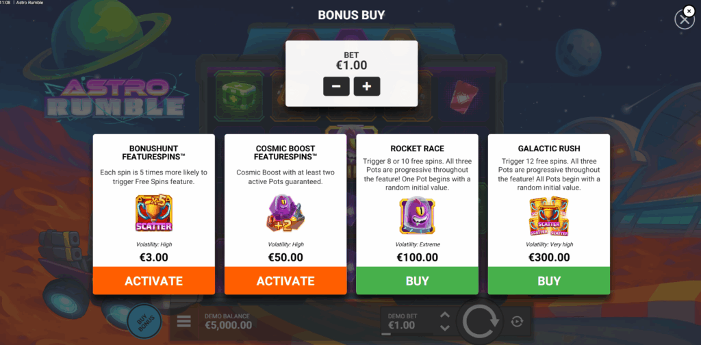 Non-UK Players Can Utilise up to 4 Bonus Buy Options