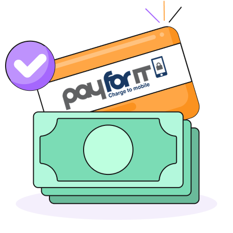 Green, Orange, Purple and White Payforit Card Icon