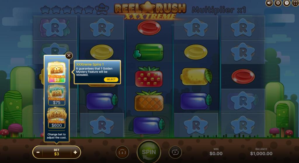 Reel Rush XXXtreme Elevate Options