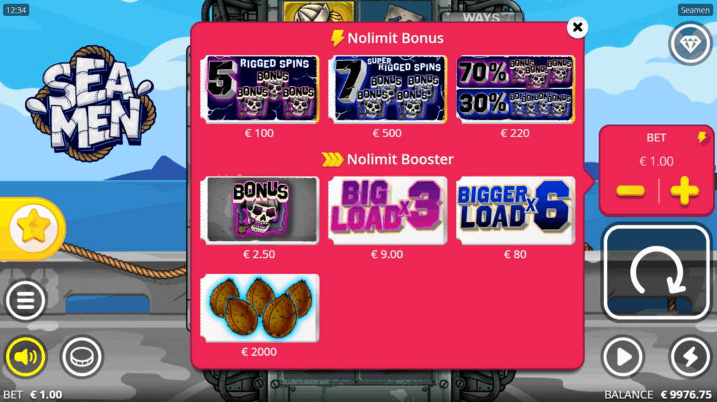 Seamen Booster & Bonus Buy Options