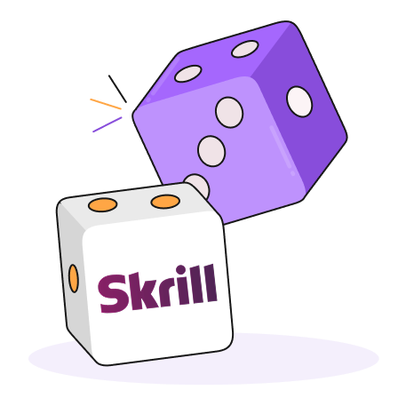 Purple, White, Orange and Lilac Skrill Dice Icon