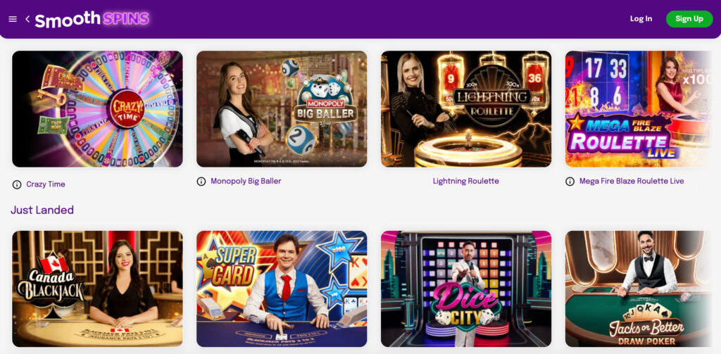 Smooth Spins Live Casino Games