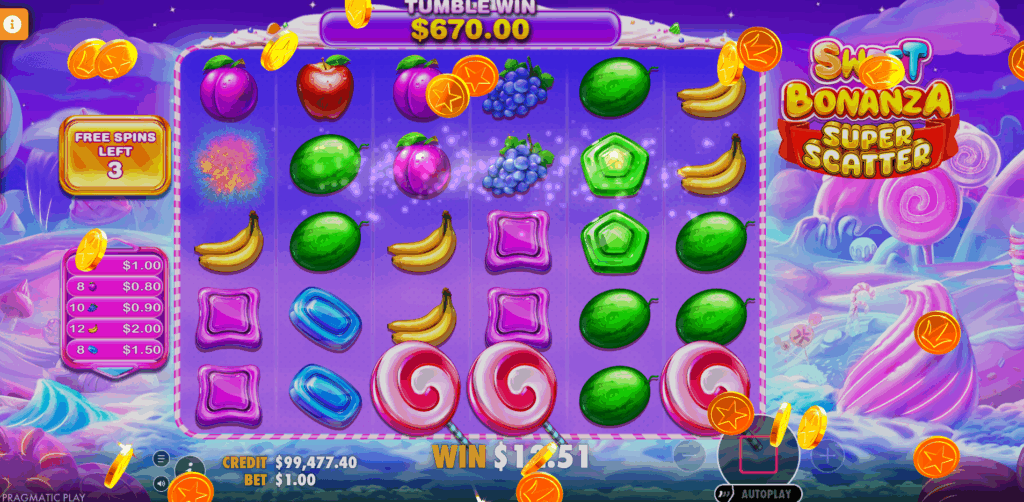 Sweet Bonanza Super Scatter Free Spins